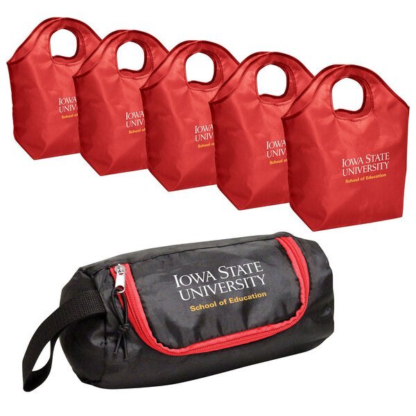 Reusable Grocery Pod Polyester Tote Set