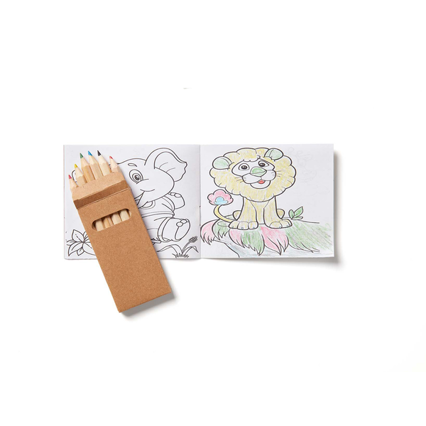 Coloring Book & 6 Color Pencil Set
