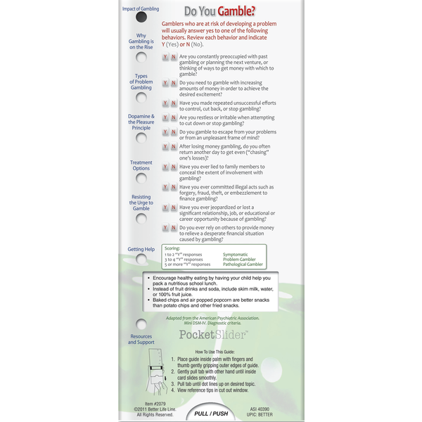 Gambling Addiction Pocket Slider™