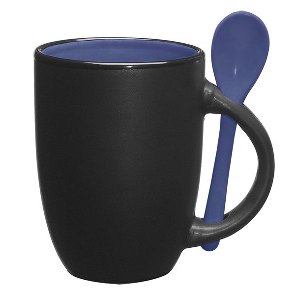 Ceramic Mug & Spoon Set, 12oz.