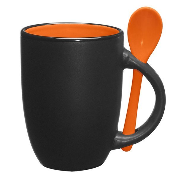Ceramic Mug & Spoon Set, 12oz.
