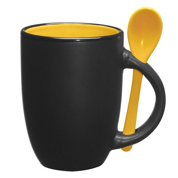 Ceramic Mug & Spoon Set, 12oz.