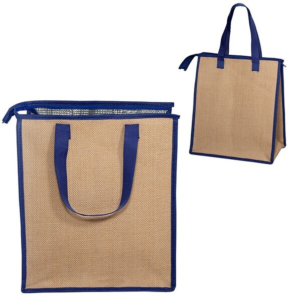 Insulated Natural Jute Cooler Tote