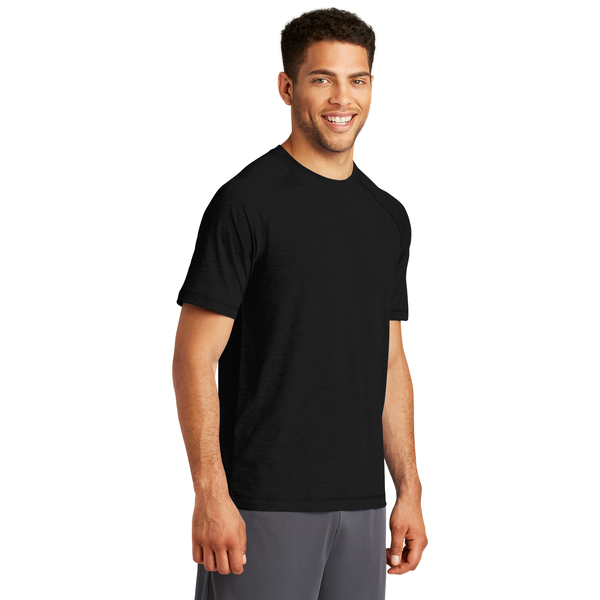 SportTek® PosiCharge® Men's Triblend Wicking Raglan Tee
