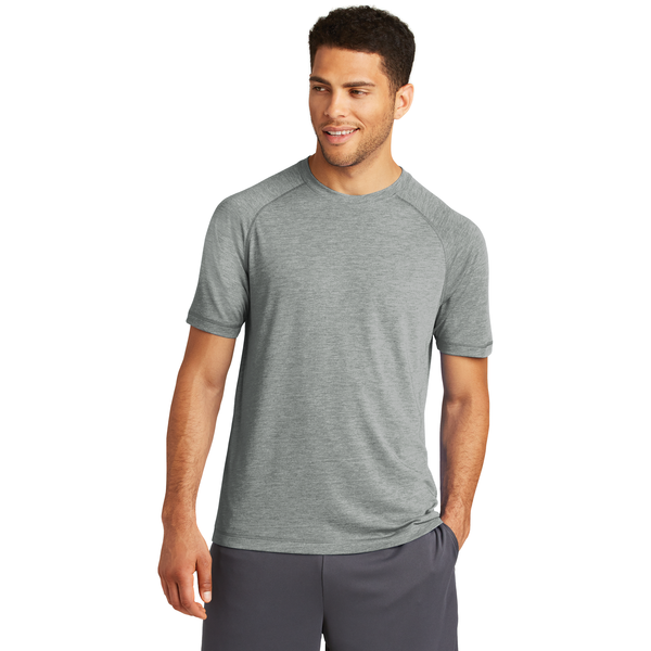 SportTek® PosiCharge® Men's Triblend Wicking Raglan Tee