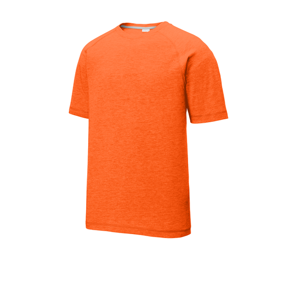 SportTek® PosiCharge® Men's Triblend Wicking Raglan Tee