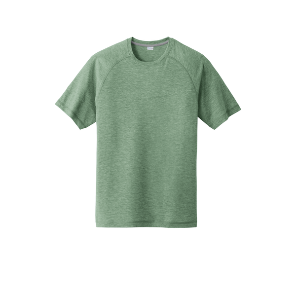 SportTek® PosiCharge® Men's Triblend Wicking Raglan Tee