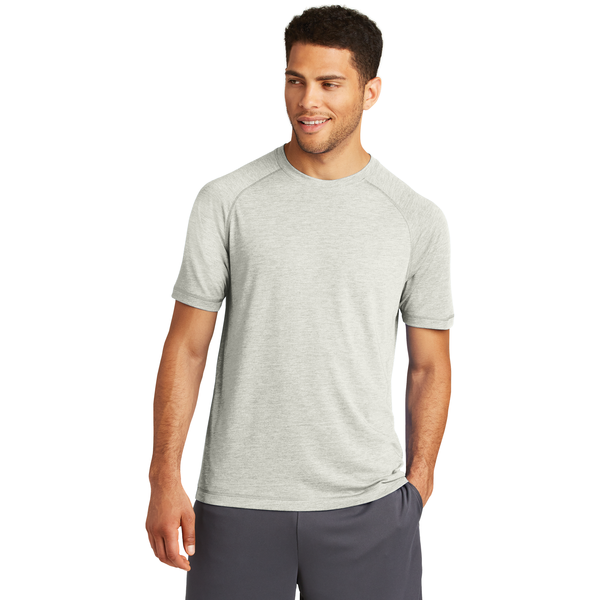 SportTek® PosiCharge® Men's Triblend Wicking Raglan Tee