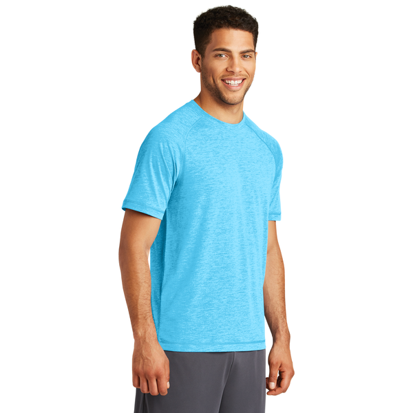 SportTek® PosiCharge® Men's Triblend Wicking Raglan Tee