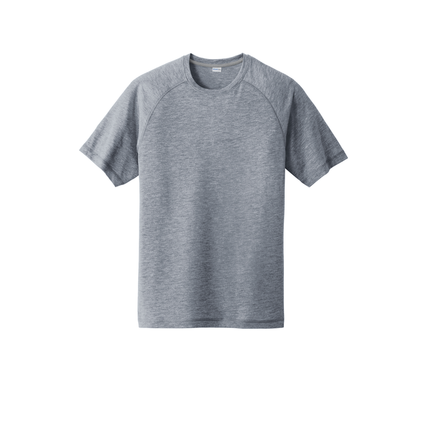SportTek® PosiCharge® Men's Triblend Wicking Raglan Tee