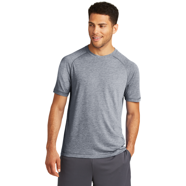 SportTek® PosiCharge® Men's Triblend Wicking Raglan Tee