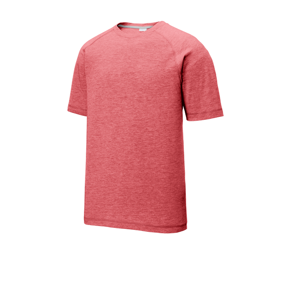SportTek® PosiCharge® Men's Triblend Wicking Raglan Tee