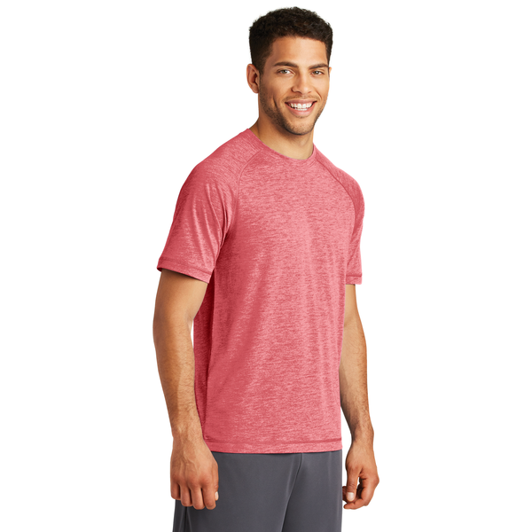 SportTek® PosiCharge® Men's Triblend Wicking Raglan Tee