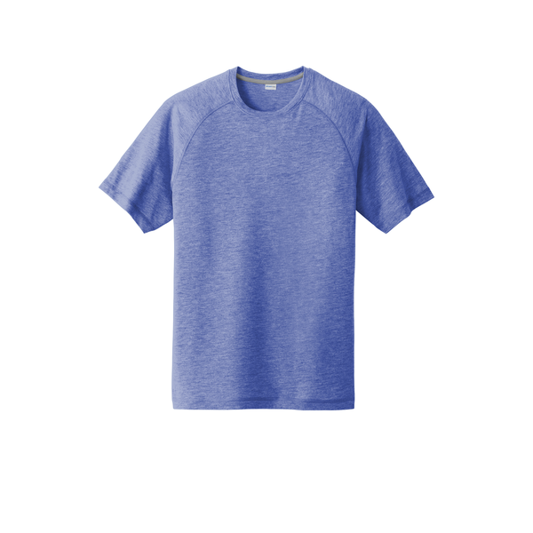 SportTek® PosiCharge® Men's Triblend Wicking Raglan Tee