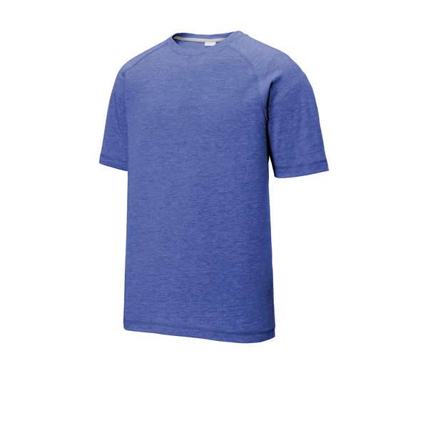 SportTek® PosiCharge® Men's Triblend Wicking Raglan Tee