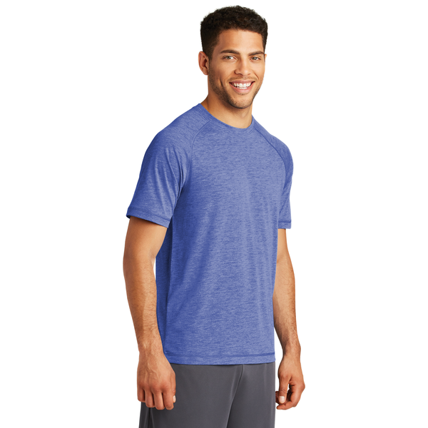 SportTek® PosiCharge® Men's Triblend Wicking Raglan Tee