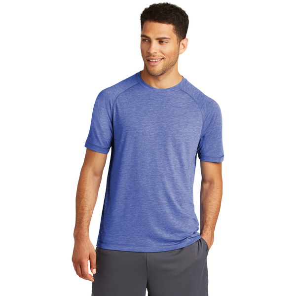SportTek® PosiCharge® Men's Triblend Wicking Raglan Tee