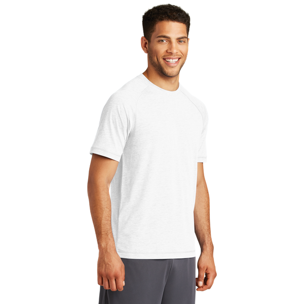 SportTek® PosiCharge® Men's Triblend Wicking Raglan Tee