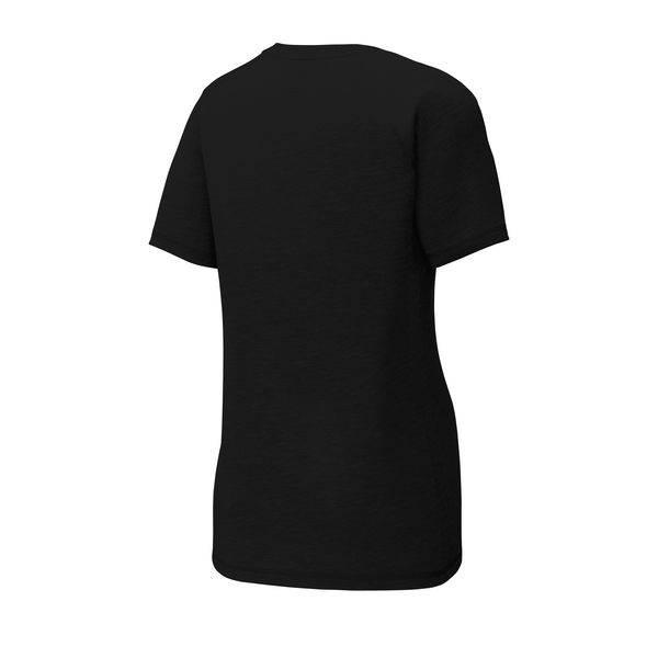 Sport-Tek® PosiCharge® Ladies' Triblend Wicking Scoop Neck Raglan Tee