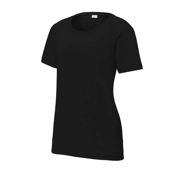 Sport-Tek® PosiCharge® Ladies' Triblend Wicking Scoop Neck Raglan Tee