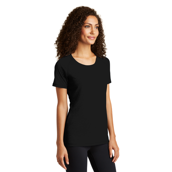 Sport-Tek® PosiCharge® Ladies' Triblend Wicking Scoop Neck Raglan Tee