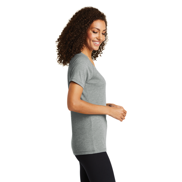 Sport-Tek® PosiCharge® Ladies' Triblend Wicking Scoop Neck Raglan Tee