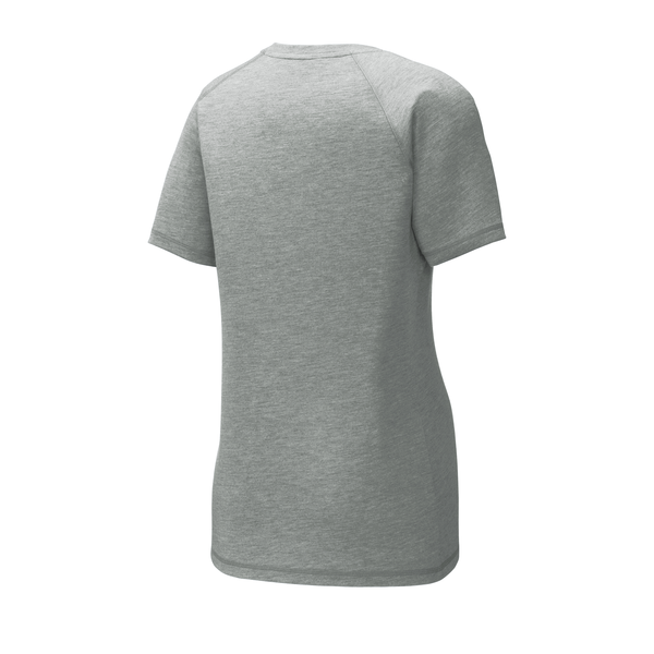Sport-Tek® PosiCharge® Ladies' Triblend Wicking Scoop Neck Raglan Tee