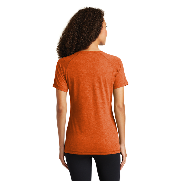 Sport-Tek® PosiCharge® Ladies' Triblend Wicking Scoop Neck Raglan Tee