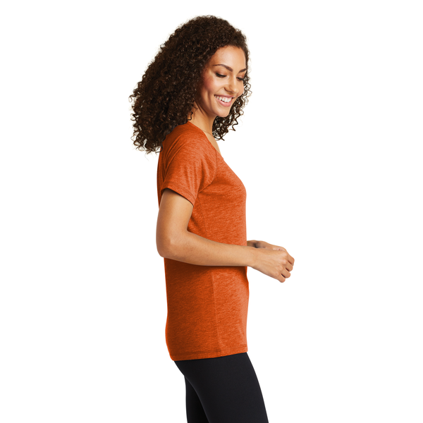 Sport-Tek® PosiCharge® Ladies' Triblend Wicking Scoop Neck Raglan Tee