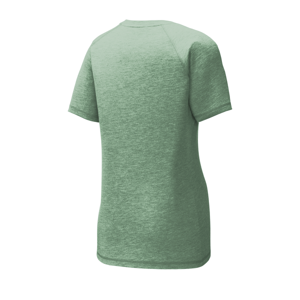 Sport-Tek® PosiCharge® Ladies' Triblend Wicking Scoop Neck Raglan Tee