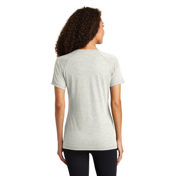 Sport-Tek® PosiCharge® Ladies' Triblend Wicking Scoop Neck Raglan Tee
