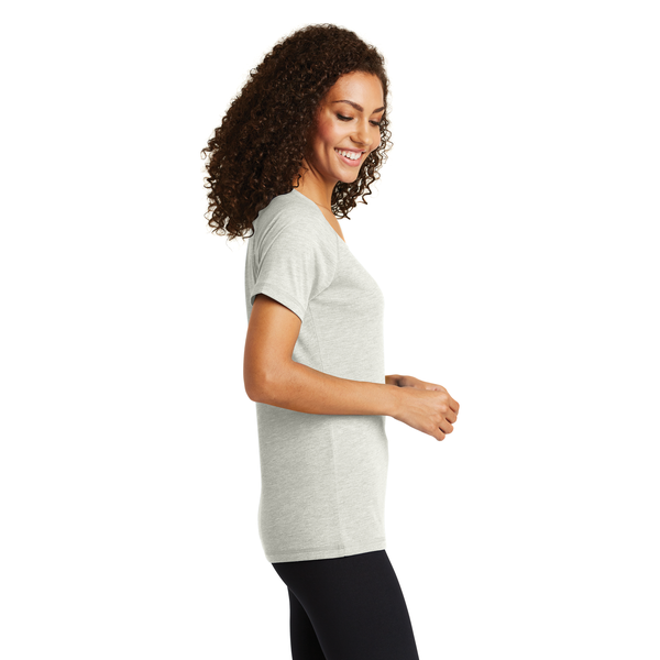 Sport-Tek® PosiCharge® Ladies' Triblend Wicking Scoop Neck Raglan Tee