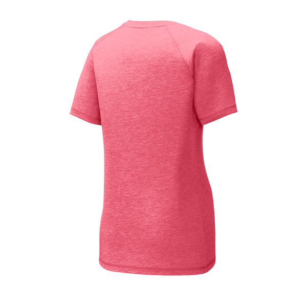 Sport-Tek® PosiCharge® Ladies' Triblend Wicking Scoop Neck Raglan Tee