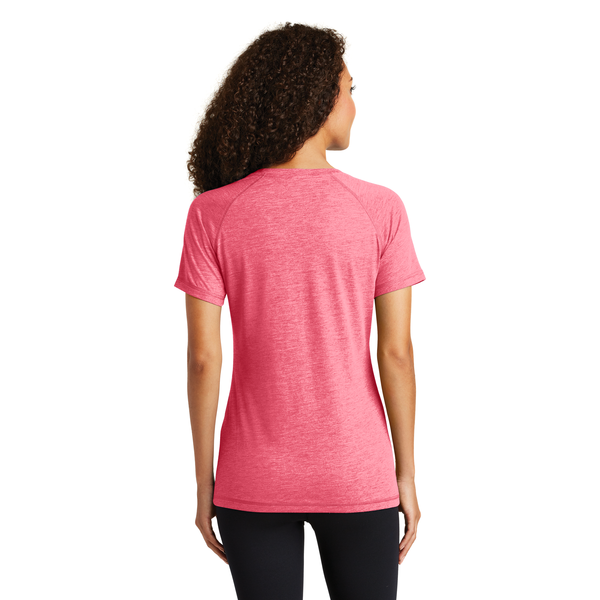 Sport-Tek® PosiCharge® Ladies' Triblend Wicking Scoop Neck Raglan Tee