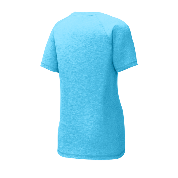 Sport-Tek® PosiCharge® Ladies' Triblend Wicking Scoop Neck Raglan Tee