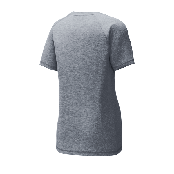 Sport-Tek® PosiCharge® Ladies' Triblend Wicking Scoop Neck Raglan Tee