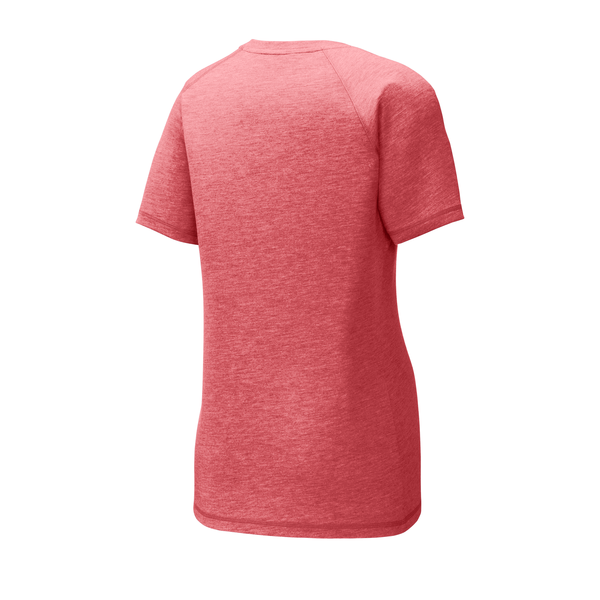 Sport-Tek® PosiCharge® Ladies' Triblend Wicking Scoop Neck Raglan Tee