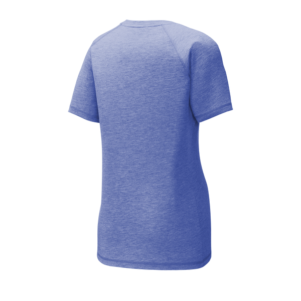 Sport-Tek® PosiCharge® Ladies' Triblend Wicking Scoop Neck Raglan Tee