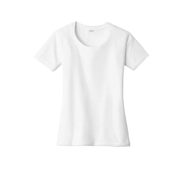 Sport-Tek® PosiCharge® Ladies' Triblend Wicking Scoop Neck Raglan Tee