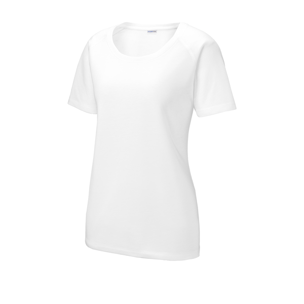 Sport-Tek® PosiCharge® Ladies' Triblend Wicking Scoop Neck Raglan Tee