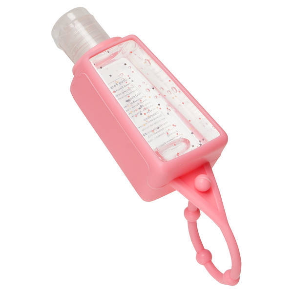 Gel Go Antibacterial Hand Sanitizer w/ Rubber Carrier, 1oz.