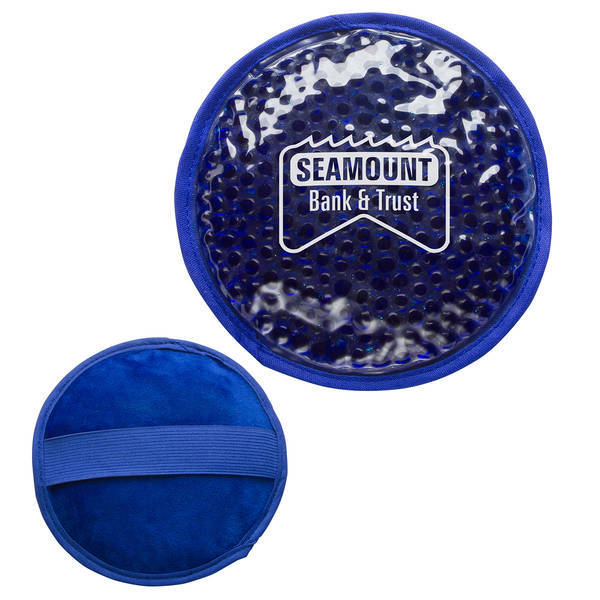 Plush Aqua Pearls Round Deluxe Hot & Cold Pack