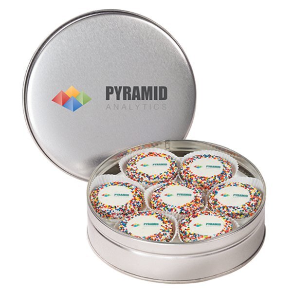 Chocolate Covered Oreos® w/ Rainbow Nonpareils in Tin