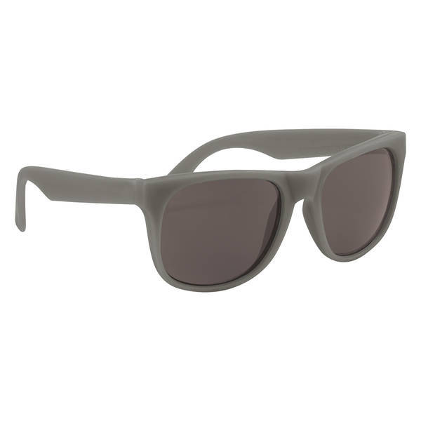 Vibrant Trim Rubberized Sunglasses
