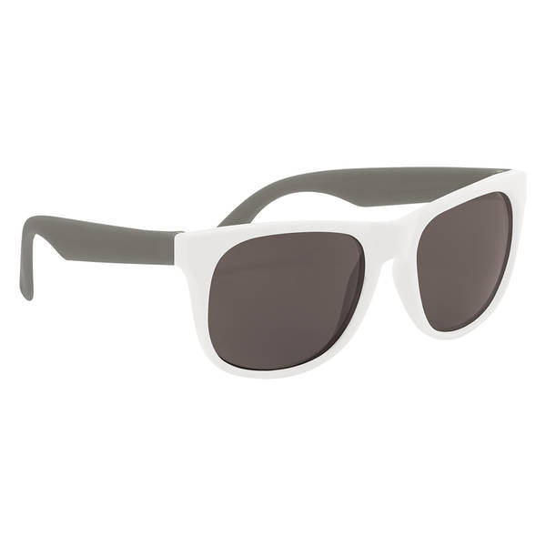 Vibrant Trim Rubberized Sunglasses