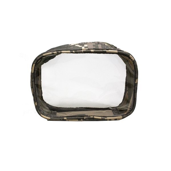 Clear Amenity Bag with Digital Camouflage Trim