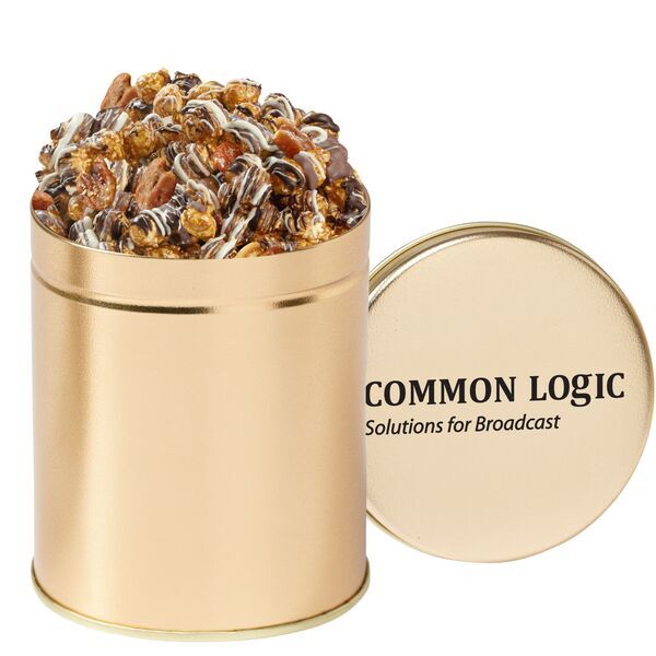 Gourmet Munch Chocolate & Caramel Mixed Popcorn Tin, Quart