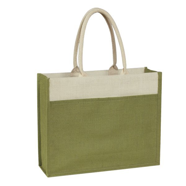 Jute Tote with Front Pocket