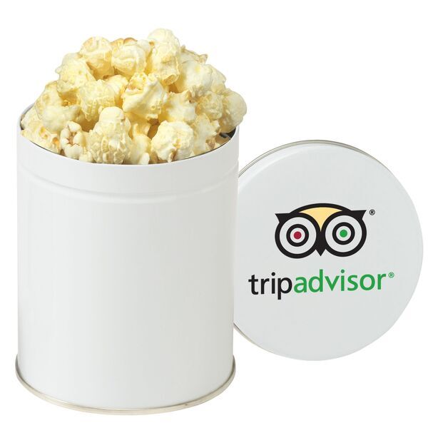 Gourmet White Cheddar Truffle Popcorn Tin, Quart