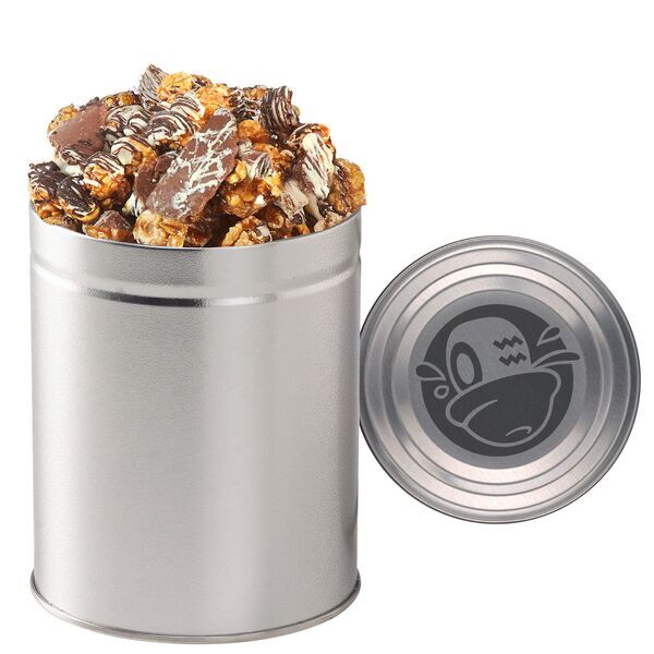 Gourmet Chocolate Pretzel & Potato Chip Popcorn Tin, Quart